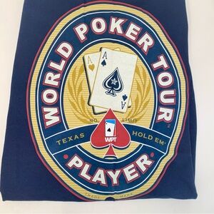 Vintage 2004 WPT World Poker Tour Player Navy Blue Short Sleeve T-shirt